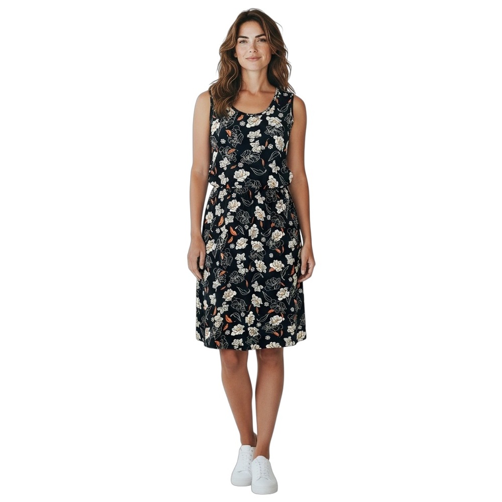 Charming Charlie Blue Floral Sleeveless Dress Women’s Size Large